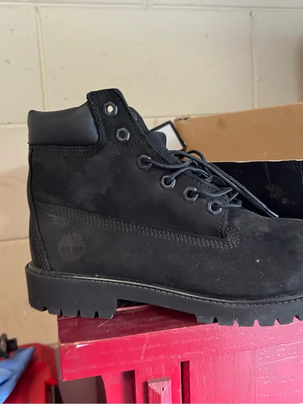 Timberland Kids Black Lace-Up Rugged Boots